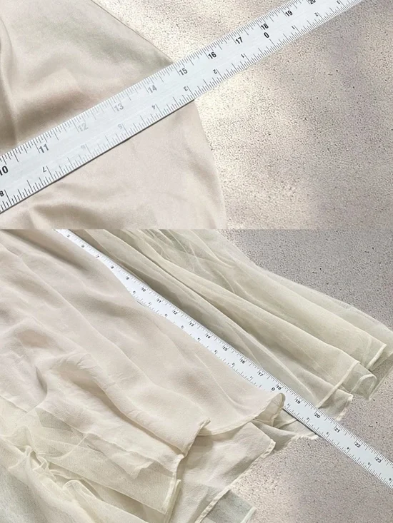 RARE VTG Victoria’s Secret 100% Silk Cream Sheer Maxi Dress - Picture 9 of 9